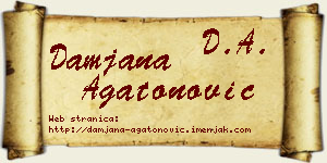 Damjana Agatonović vizit kartica